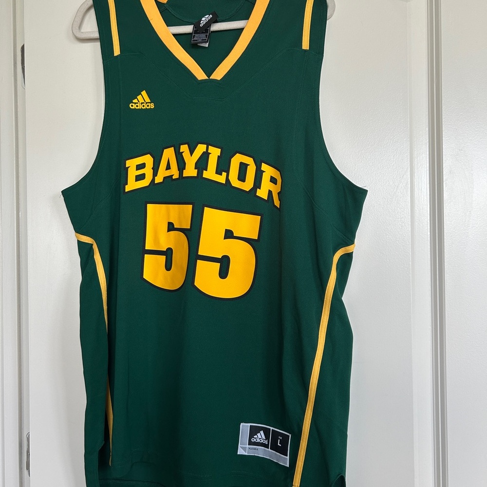 Baylor Adidas Green and Gold Sports Jersey